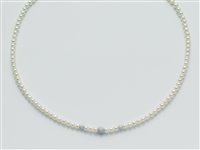 Collier Yukiko Femme Perle Oro Bianco Diamantato in Cuir PCL1839Y - PCL1839Y